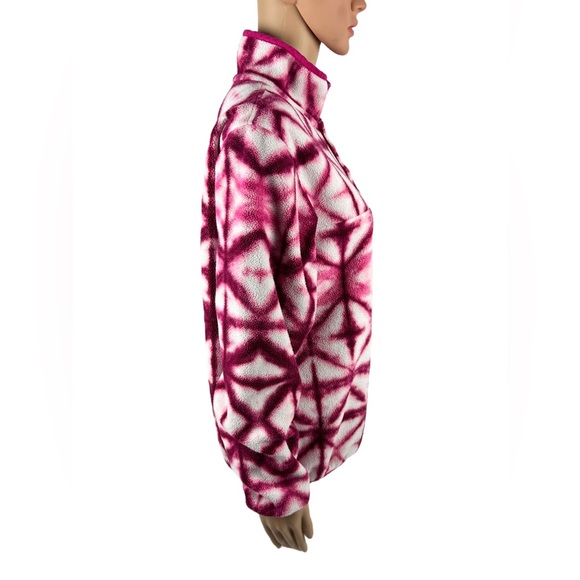 Patagonia Womens Medium Lightweight Synchilla Snap T Fleece Pullover Tie Dye EUC - Picture 5 of 10